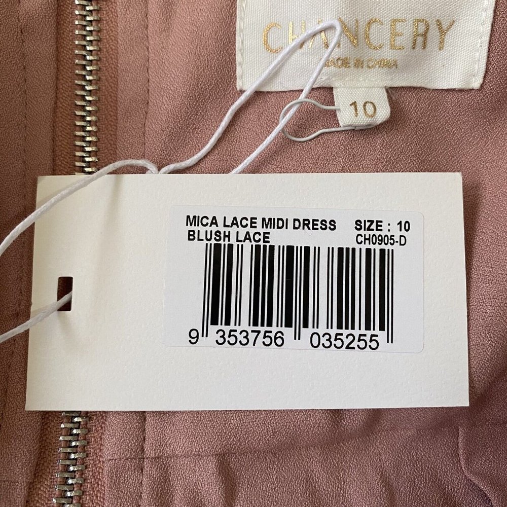 Chancery The Label Women's Size 10 Blush Pink Mica Lace Midi Dress New NWT Party - Picture 13 of 15